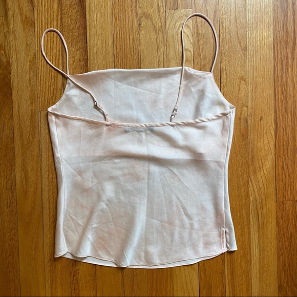 Abercrombie & Fitch A&F Pink Satin Cowl Neck Tank Size XSmall - Picture 2 of 3